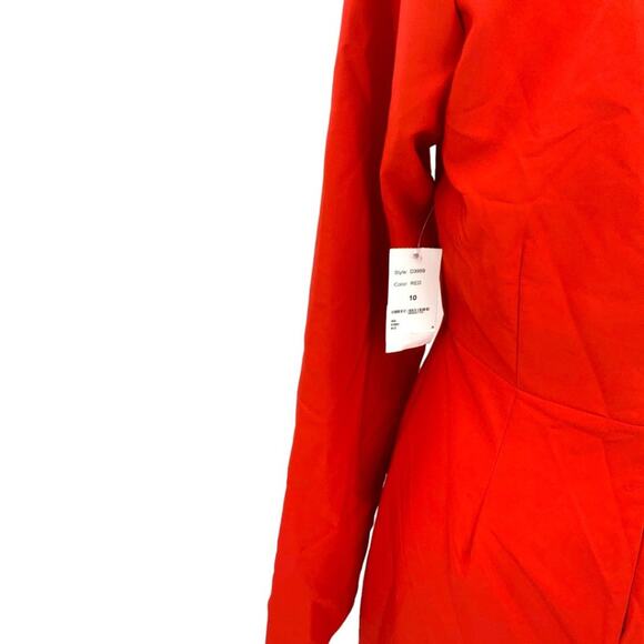 Alexia Admor Red Iryna Long Sleeve Dress Size 10 NWT - Picture 9 of 9